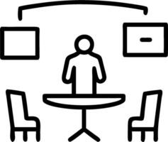 Business Executive with Briefcase and Meeting Agenda in Futuristic Boardroom concept as Wide shot of a business executive with a briefcase and meeting agenda in vector