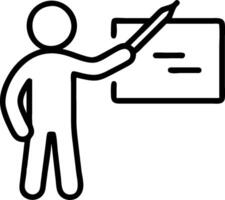Business Leader with Vision Board and Pen concept as A business leader using a vision board and holding a pen set against a whimsical background offering ample s vector