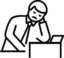 Businessman looking at a foreclosed property appearing sad and contemplative concept as A businessman in a suit standing in front of a foreclosed property lookin vector