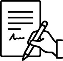 Businessperson with a contract and a gold pen symbolizing business success with blank space. concept as A businessperson holding a signed contract and a gold pen vector