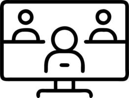 Business team having a meeting in a modern office concept as A illustration of a business team having a meeting in a modern office using a 3 color tone to vector