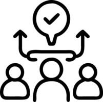 Business team evaluating risks in a strategic planning meeting concept as A illustration of a business team evaluating risks in a strategic planning meeti vector