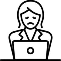 Businesswoman looking at a declining stock market chart appearing worried concept as A businesswoman in a suit looking at a declining stock market chart on her c vector
