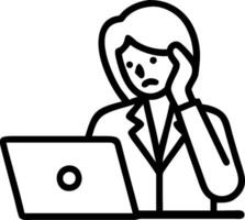 Businesswoman looking at a declining stock market chart appearing worried concept as A businesswoman in a suit looking at a declining stock market chart on her c vector