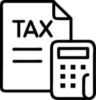Calculator and tax document icon with space for text on a professional background concept as A sleek calculator and tax document icon design with ample space for vector