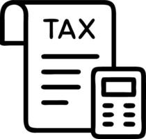 Calculator and tax document icon with space for text on a professional background concept as A sleek calculator and tax document icon design with ample space for vector