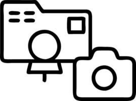 Camera and Editing Software concept as A camera next to editing software icons with ample copy space representing the post production process in photography. in vector