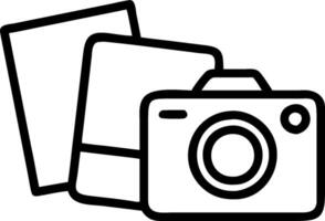 Camera and Photo Album concept as A camera next to a photo album with ample copy space representing photography and cherished memories. in Photo Stock Concept vector