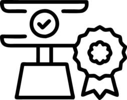 Calibration Weights with Certificate and Badge concept as Calibration weights with a certificate and a badge set against a dreamy background offering ample space vector