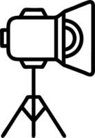 Camera and Reflector concept as A camera with a reflector and ample copy space representing lighting and image enhancement in photography. in Photo Stock Concept vector