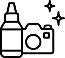 Camera and Lens Cleaning Kit concept as A camera with a lens cleaning kit and ample copy space representing maintenance and care in photography. in Photo Stock C vector