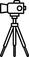 Camera and Tripod Mount concept as A camera with a tripod mount and ample copy space symbolizing stability and setup in photography. in Photo Stock Concept vector