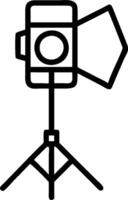 Camera and Studio Light concept as A camera with a studio light and ample copy space representing professional lighting and studio photography. in Photo Stock Co vector