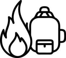 Campfire and lantern icon with copy space for social media posts concept as An illustrative campfire and lantern icon with copy space tailored for social media p vector