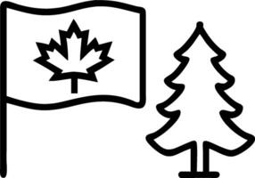 Canadian flag and a pair of snowshoes symbolizing winter activities with ample space for text. concept as A Canadian flag next to a pair of snowshoes representin vector