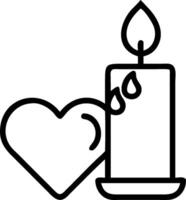 Candle and heart icon with blank space for custom branding concept as A customizable candle and heart icon with blank space for adding custom branding elements m vector