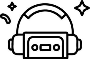 Cassette Player with Obsolete Certificate and Headphones concept as A cassette player with an obsolete certificate and headphones set against a whimsical backgro vector