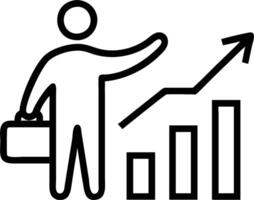 CEO with Growth Chart and Briefcase concept as A CEO holding a growth chart and a briefcase set against a whimsical background offering ample space for text or g vector
