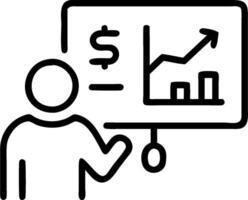 CFO with Digital Dashboard and Financial Projections in High Tech Office concept as Mid shot of a CFO using a digital dashboard and reviewing financial projectio vector