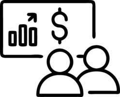 CFO leading a hybrid financial review meeting concept as A CFO leading a hybrid financial review meeting with financial reports displayed in the office and share vector