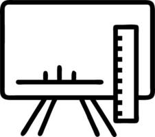 Chalkboard and Ruler concept as An icon of a chalkboard and a ruler set against a clean background offering ample space for text or graphics symbolizing the foun vector