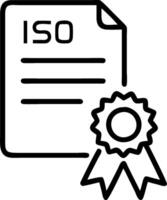 Clean Medical Environment with Certificate and ISO Badge concept as A clean medical environment with a certificate and an ISO badge set against a whimsical backg vector