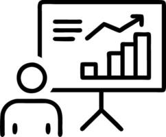 Climate Policy Analyst with Digital Presentation and Policy Documents in Office concept as Long shot of a climate policy analyst giving a digital presentation on vector
