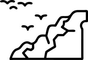 Cliffs and Seagulls concept as A half tone cliffside with seagulls soaring set against a dreamy background offering ample space for text or graphics symbolizing vector