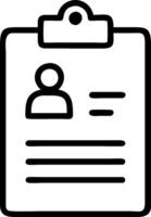 Clipboard and resume icon with blank area for personalized messages concept as A customizable clipboard and resume icon featuring a blank area for adding persona vector