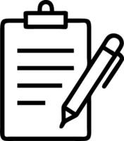 Clipboard and pen icon with copy space for social media posts concept as An illustrative clipboard and pen icon with copy space tailored for social media posts a vector