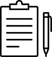 Clipboard and pen icon with copy space for social media posts concept as An illustrative clipboard and pen icon with copy space tailored for social media posts a vector