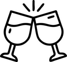 Clinking Glasses and Cheers concept as Clinking glasses with a cheers symbol and ample copy space representing celebration and togetherness in friendship. in Pho vector