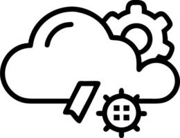 Cloud based application development with coding symbols concept as illustration of cloud based application development featuring coding symbols and tools vector