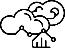 Cloud based analytics and big data with data visualization symbols concept as illustration of cloud based analytics and big data with various data visuali vector