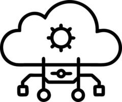 Cloud computing automation with robotic process automation RPA symbols concept as illustration of cloud computing automation featuring robotic process aut vector