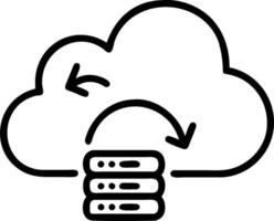 Cloud computing disaster recovery with recovery icons and data symbols concept as illustration of cloud computing disaster recovery featuring recovery ico vector