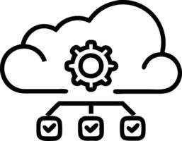 Cloud computing with artificial intelligence and machine learning elements concept as illustration of cloud computing integrated with artificial intellige vector
