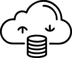 Cloud data backup and recovery with cloud and refresh icons concept as illustration showing cloud data backup and recovery with cloud and refresh icons em vector