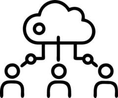 Cloud Ecosystem Collaboration Event concept as A networking event focused on building collaborations within the cloud computing ecosystem. in Photo Stock Concept vector