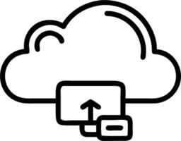 Cloud service icon with copy space on white background concept as A illustration of a cloud service icon with ample copy space on a white background perfe vector