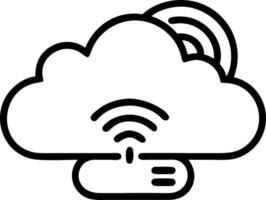 Cloud service icon with copy space on white background concept as A illustration of a cloud service icon with ample copy space on a white background perfe vector
