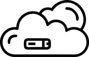 Cloud service icon with copy space on white background concept as A illustration of a cloud service icon with ample copy space on a white background perfe vector