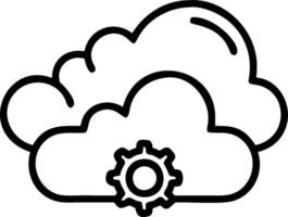 Cloud service illustration with blank area for customizable text concept as A creative depiction of a cloud service illustration featuring a blank area for custo vector