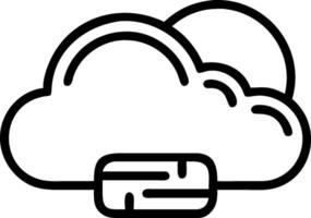 Cloud service symbol with copy space for project planning concept as An artistic rendering of a cloud service symbol with spacious copy space suitable for projec vector
