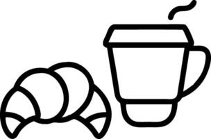 Coffee cup and a croissant symbolizing cafe culture with ample space for text. concept as A coffee cup and a croissant representing the essence of cafe culture a vector
