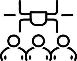 Collaboration point icon with copy space on white background concept as A illustration of a collaboration point icon with ample copy space on a white back vector