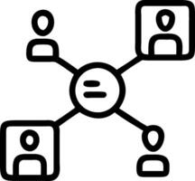 Collaboration point icon with copy space on white background concept as A illustration of a collaboration point icon with ample copy space on a white back vector