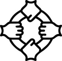 Collaboration point symbol with copy space for project planning concept as An artistic rendering of a collaboration point symbol with spacious copy space suitabl vector