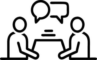 Colleagues discussing business strategy in a conference room concept as A illustration of colleagues discussing business strategy in a conference room uti vector