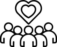 Community Organizer with People and Heart concept as An image of a community organizer with a group of people and heart symbol set against a whimsical background vector